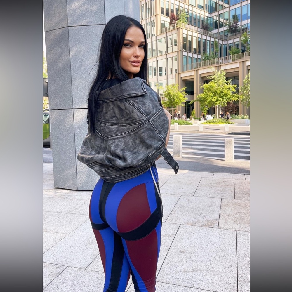 mugler x h&m spiral paneled jersey leggings NWTs